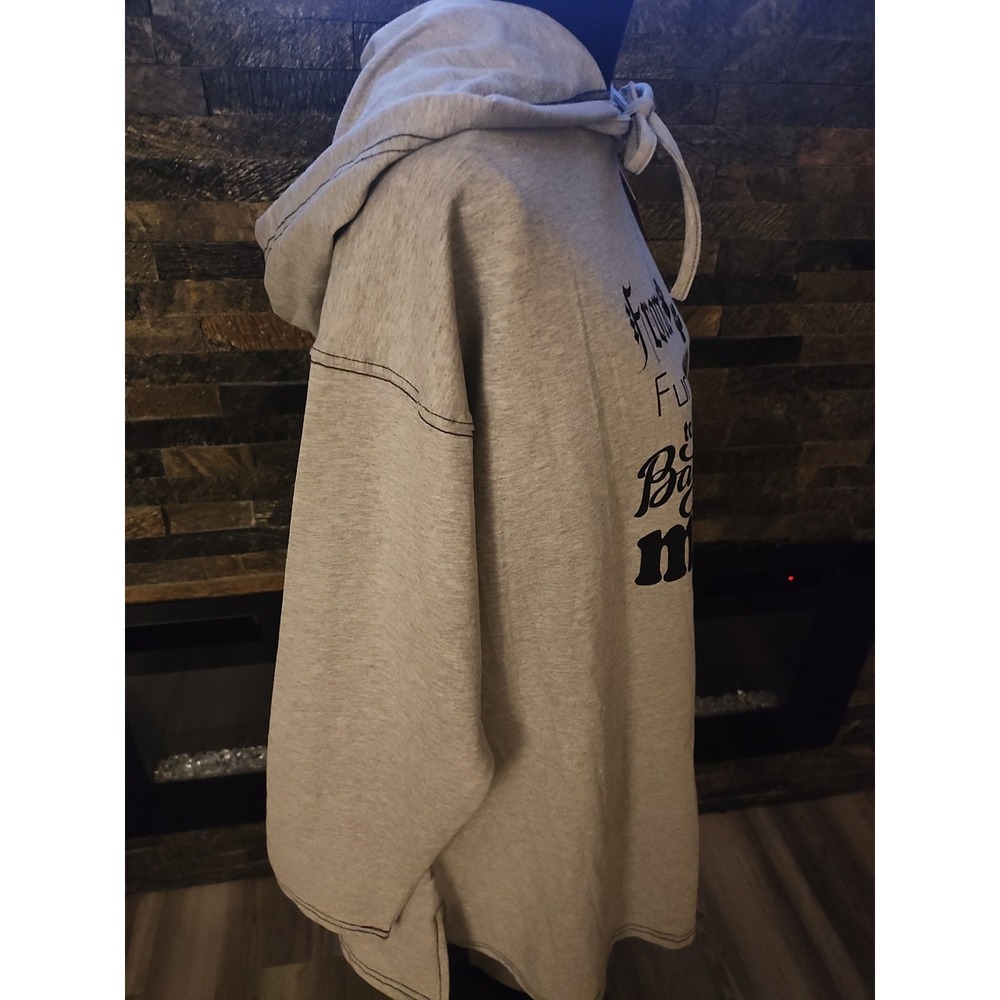 From Fur Mama To Baby Mama Hooded Gray  Sweatshirt NEW Maternity Size Medium - Picture 5 of 7